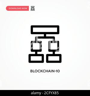 Blockchain-10 Simple vector icon. Modern, simple flat vector illustration for web site or mobile app Stock Vector