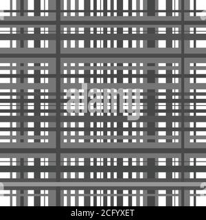 Checkered plaid vector background. Black and white tartan, plaid pattern, checked towel, geometrical abstract plaids Stock Vector