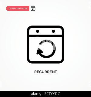 Recurrent Simple vector icon. Modern, simple flat vector illustration for web site or mobile app Stock Vector