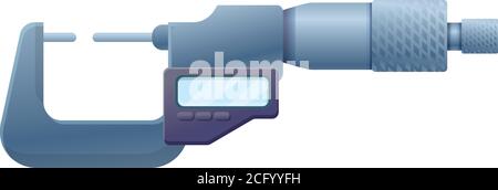 Digital micrometer icon. Cartoon of digital micrometer vector icon for web design isolated on white background Stock Vector