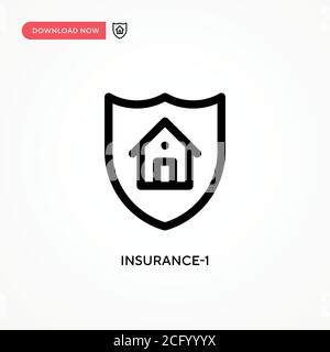 Insurance-1 Simple vector icon. Modern, simple flat vector illustration for web site or mobile app Stock Vector