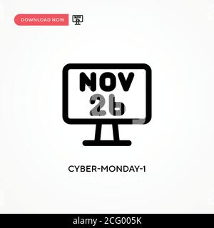 Cyber-monday-1 Simple vector icon. Modern, simple flat vector illustration for web site or mobile app Stock Vector