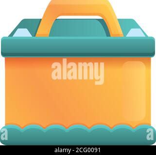 Car battery icon. Cartoon of car battery vector icon for web design isolated on white background Stock Vector