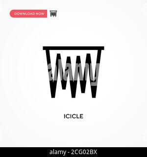 Icicle Simple vector icon. Modern, simple flat vector illustration for web site or mobile app Stock Vector