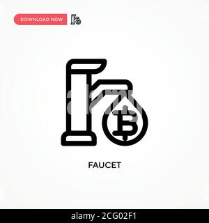 Faucet Simple vector icon. Modern, simple flat vector illustration for web site or mobile app Stock Vector