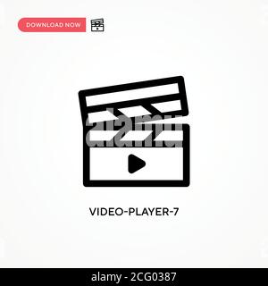 Video-player-7 Simple vector icon. Modern, simple flat vector illustration for web site or mobile app Stock Vector