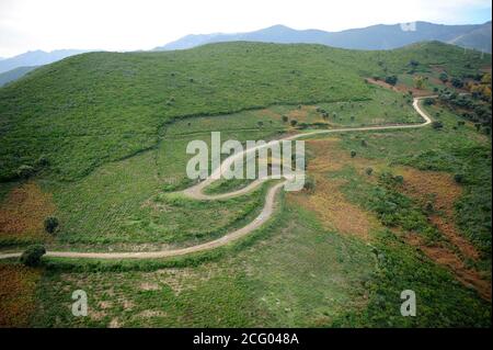 France, Haute-Corse, department around Moriani (aerial view) Stock Photo