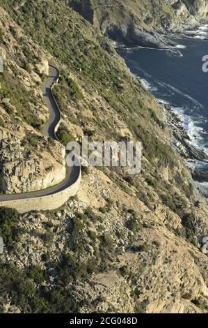 France, Haute-Corse, department around Minerviu (aerial view) Stock Photo