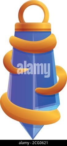 Charm amulet icon. Cartoon of charm amulet vector icon for web design isolated on white background Stock Vector