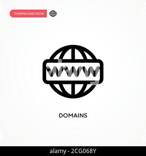 Domains Simple vector icon. Modern, simple flat vector illustration for web site or mobile app Stock Vector