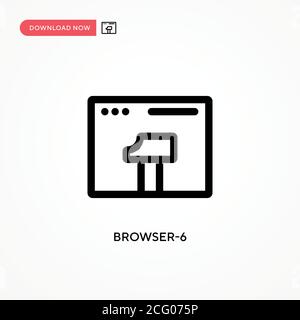Browser-6 Simple vector icon. Modern, simple flat vector illustration for web site or mobile app Stock Vector