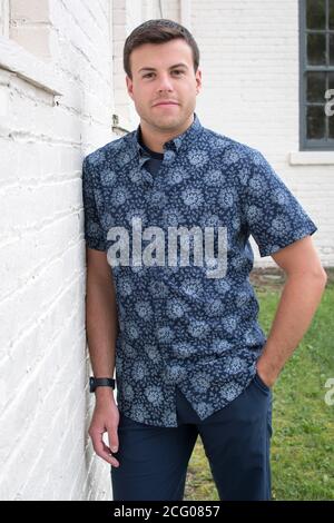 Outdoor portraits of a caucasian male Stock Photo
