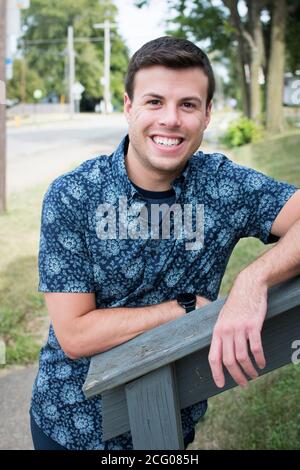 Outdoor portraits of a caucasian male Stock Photo