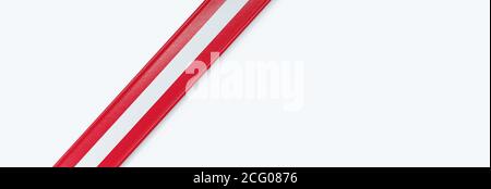 Leather strip with the flag of Peru. Stock Photo