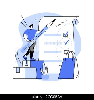 My orders list abstract concept vector illustration. Stock Vector