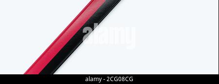 Leather strip with the flag of Angola. Stock Photo