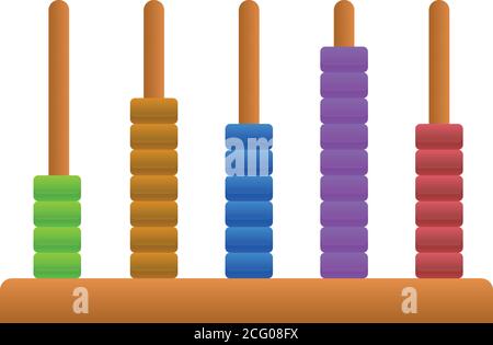 Kid abacus icon. Cartoon of kid abacus vector icon for web design isolated on white background Stock Vector