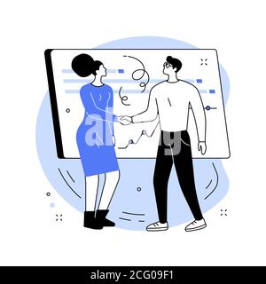 Clients abstract concept vector illustration. Stock Vector