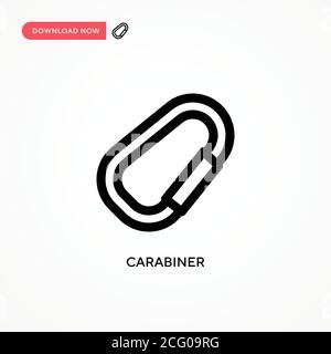 Carabiner Simple vector icon. Modern, simple flat vector illustration for web site or mobile app Stock Vector