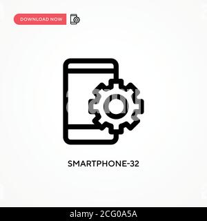 Smartphone-32 Simple vector icon. Modern, simple flat vector illustration for web site or mobile app Stock Vector