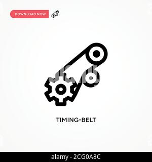 Timing-belt Simple vector icon. Modern, simple flat vector illustration for web site or mobile app Stock Vector