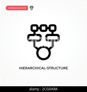 Hierarchical-structure Simple vector icon. Modern, simple flat vector illustration for web site or mobile app Stock Vector