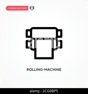 Rolling-machine Simple vector icon. Modern, simple flat vector illustration for web site or mobile app Stock Vector