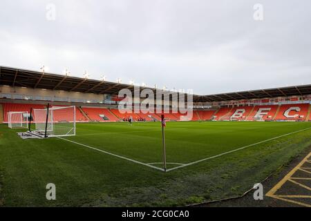 BLACKPOOL, ENGLAND. SEPTEMBER 8TH 2020 A general view of the inside of the stadium before the EFL Trophy match between Blackpool and Barrow at Bloomfield Road, Blackpool. (Credit: Mark Fletcher | MI News) Credit: MI News & Sport /Alamy Live News Stock Photo