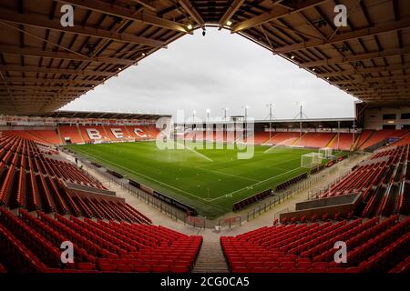 BLACKPOOL, ENGLAND. SEPTEMBER 8TH 2020 A general view of the inside of the stadium before the EFL Trophy match between Blackpool and Barrow at Bloomfield Road, Blackpool. (Credit: Mark Fletcher | MI News) Credit: MI News & Sport /Alamy Live News Stock Photo