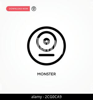 Monster Simple vector icon. Modern, simple flat vector illustration for web site or mobile app Stock Vector