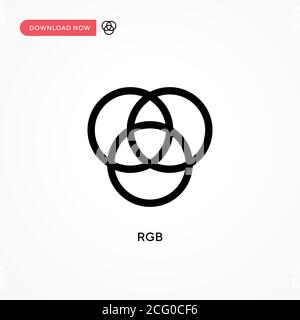 Rgb Simple vector icon. Modern, simple flat vector illustration for web site or mobile app Stock Vector