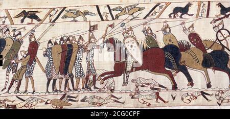Bayeux Tapestry Norman Conquest of 1066 Stock Photo Alamy Bayeux Tapestry Norman Conquest of 1066 Stock Photo Alamy