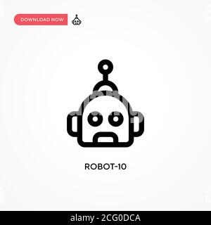 Robot-10 Simple vector icon. Modern, simple flat vector illustration for web site or mobile app Stock Vector