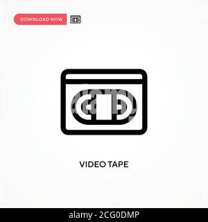 Video tape Simple vector icon. Modern, simple flat vector illustration for web site or mobile app Stock Vector