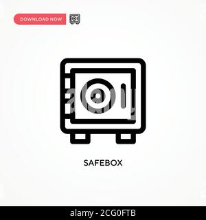 Safebox Simple vector icon. Modern, simple flat vector illustration for web site or mobile app Stock Vector