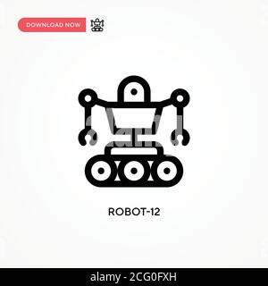 Robot-12 Simple vector icon. Modern, simple flat vector illustration for web site or mobile app Stock Vector
