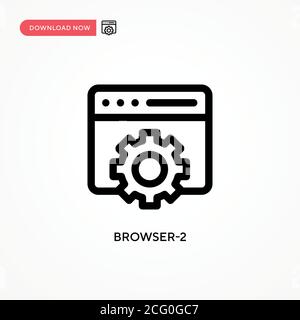 Browser-2 Simple vector icon. Modern, simple flat vector illustration for web site or mobile app Stock Vector