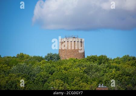 Tower in Jean Drapeau Park, Montreal Stock Photo