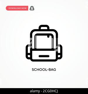 School-bag Simple vector icon. Modern, simple flat vector illustration for web site or mobile app Stock Vector