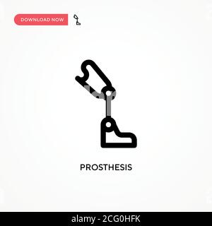 Prosthesis Simple vector icon. Modern, simple flat vector illustration for web site or mobile app Stock Vector