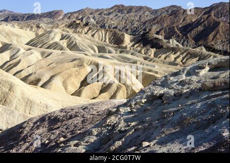 Death Valley is a desert valley in the northern Mojave Desert. Death Valley National Park. Tranquil desert, awesome geologic formations, sand dunes Stock Photo
