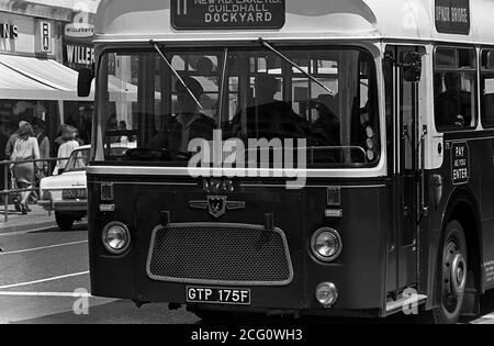 AJAXNETPHOTO. 1968. PORTSMOUTH, ENGLAND. - CITY CORPORATION BUS - NR. 11 SINGLE DECKER LEYLAND PANTHER; LAKE ROAD AND DOCKYARD ROUTE.PHOTO:JONATHAN EASTLAND/AJAX REF:3568156 12 56 Stock Photo