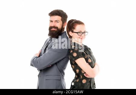 Labor market competition. HR manager. Job interview. Office job lifestyle. Figure out type of position you would really enjoy. Colleagues looking for new job. Man and woman compete for job position. Stock Photo