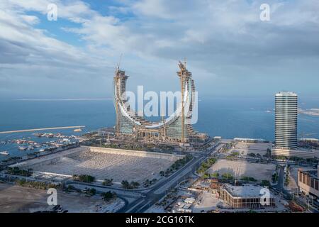 Beautiful Cityscape of Lusail City Stock Photo