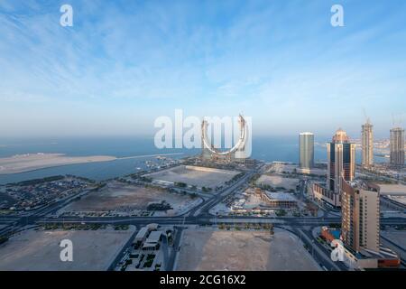 Beautiful Cityscape of Lusail City Stock Photo