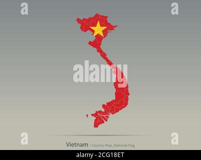 Map of Vietnam with location on asian map Stock Vector Image & Art - Alamy