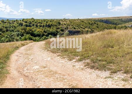 Iskar Panega Geopark along the Gold Panega River, Bulgaria Stock Photo