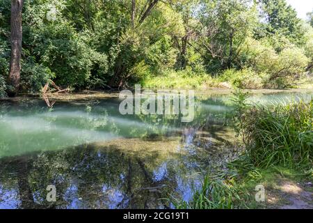 Iskar Panega Geopark along the Gold Panega River, Bulgaria Stock Photo