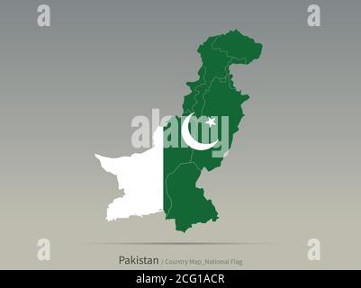 Pakistan Map With All States And Provinces Stock Vector Image & Art - Alamy