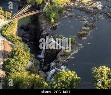 Paterson, New Jersey, USA. 8th Sep, 2020. Aerial View of the Great Falls National Historic Park in Paterson, New Jersey Credit: Debra L. Rothenberg/ZUMA Wire/Alamy Live News Stock Photo